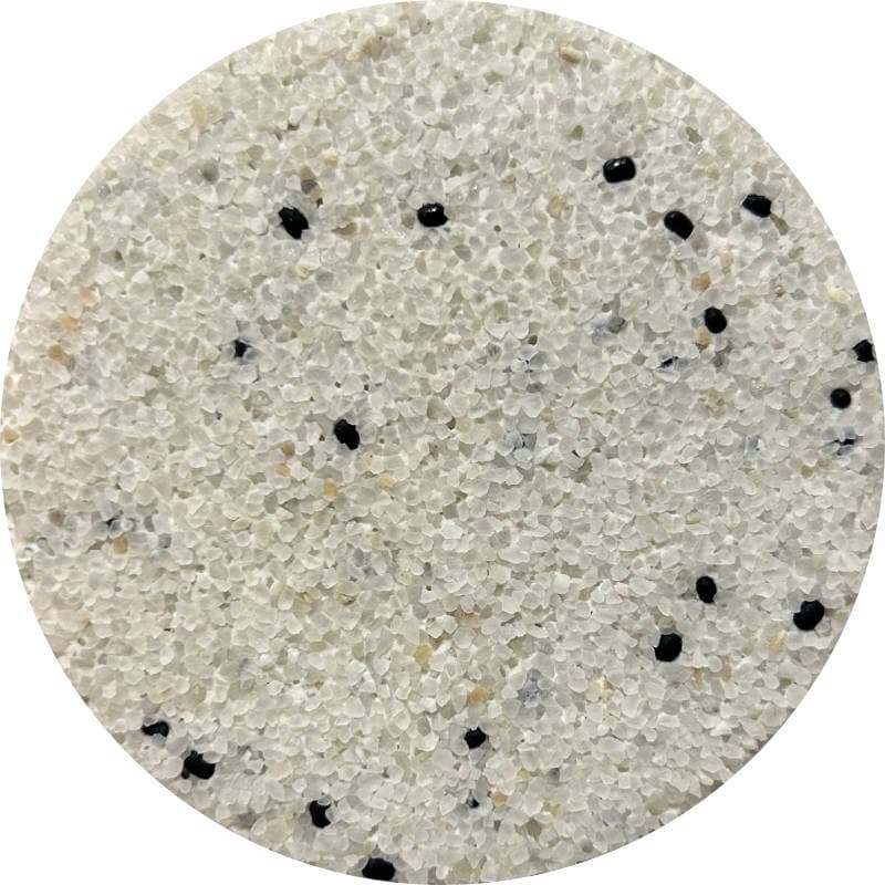 pool interior sample - Standard Pebble Range White 10% Black