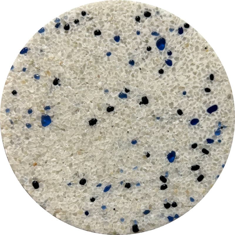 pool interior sample - Standard Pebble Range White 10% Blue 10% Black